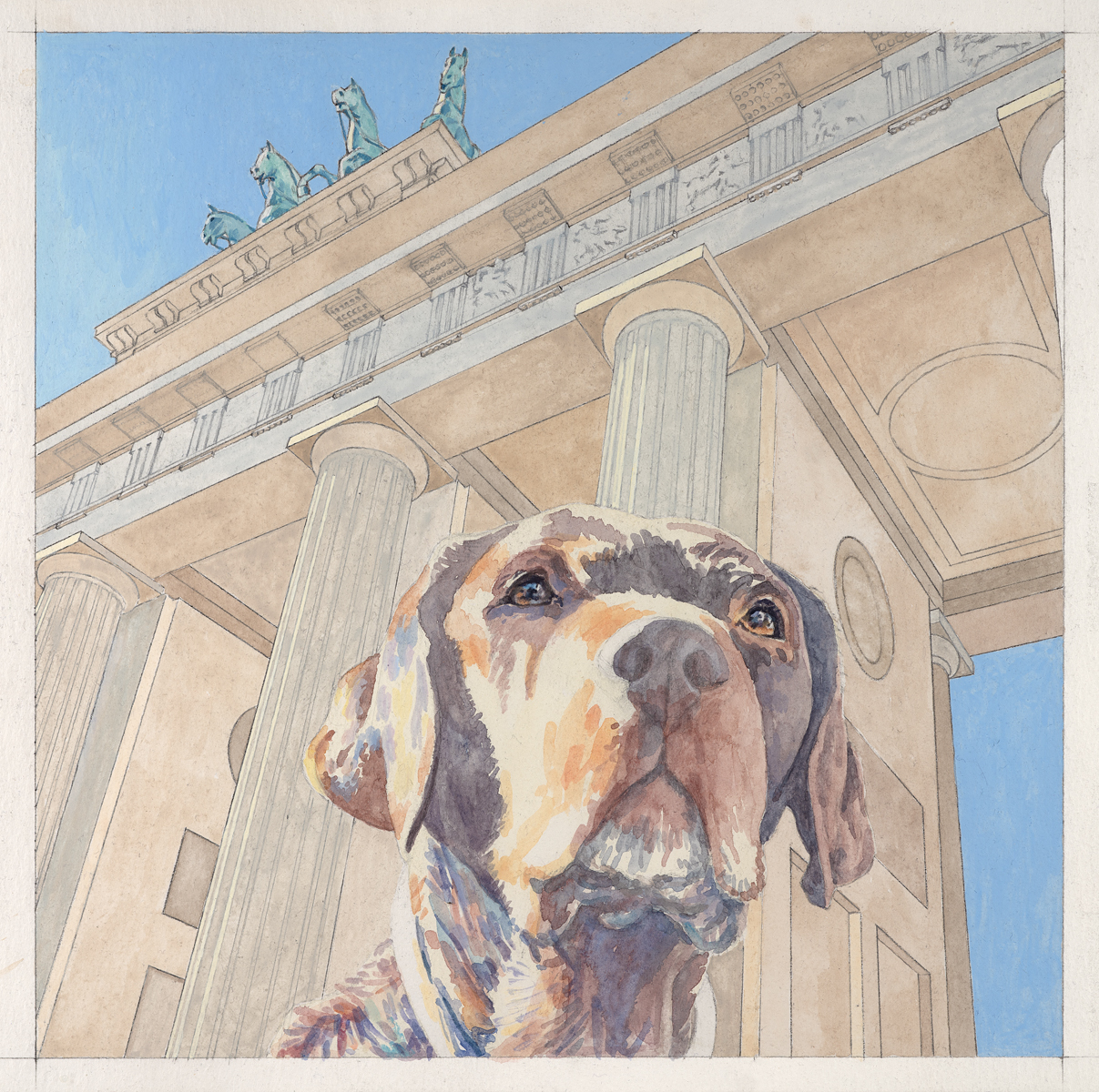 Maya<br />gouache, pencil on paper<br /> 30 x 30 cm Maya, gouache, pencil on paper, 30 x 30 cm