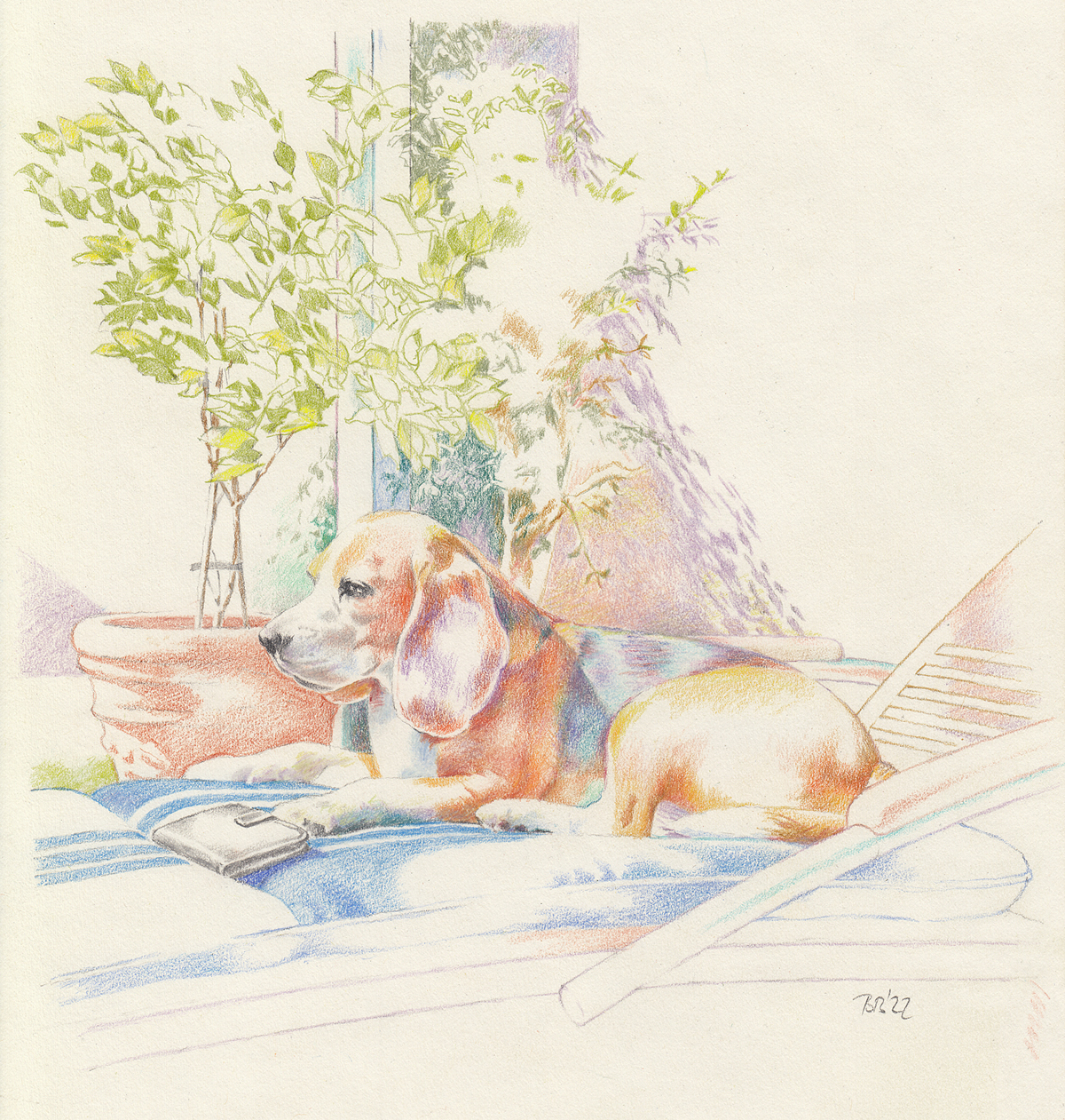 Litte Miss Sunshine<br />coloured pencil on paper<br /> 21,7 x 20,7 cm Litte Miss Sunshine, coloured pencil on paper, 21,7 x 20,7 cm