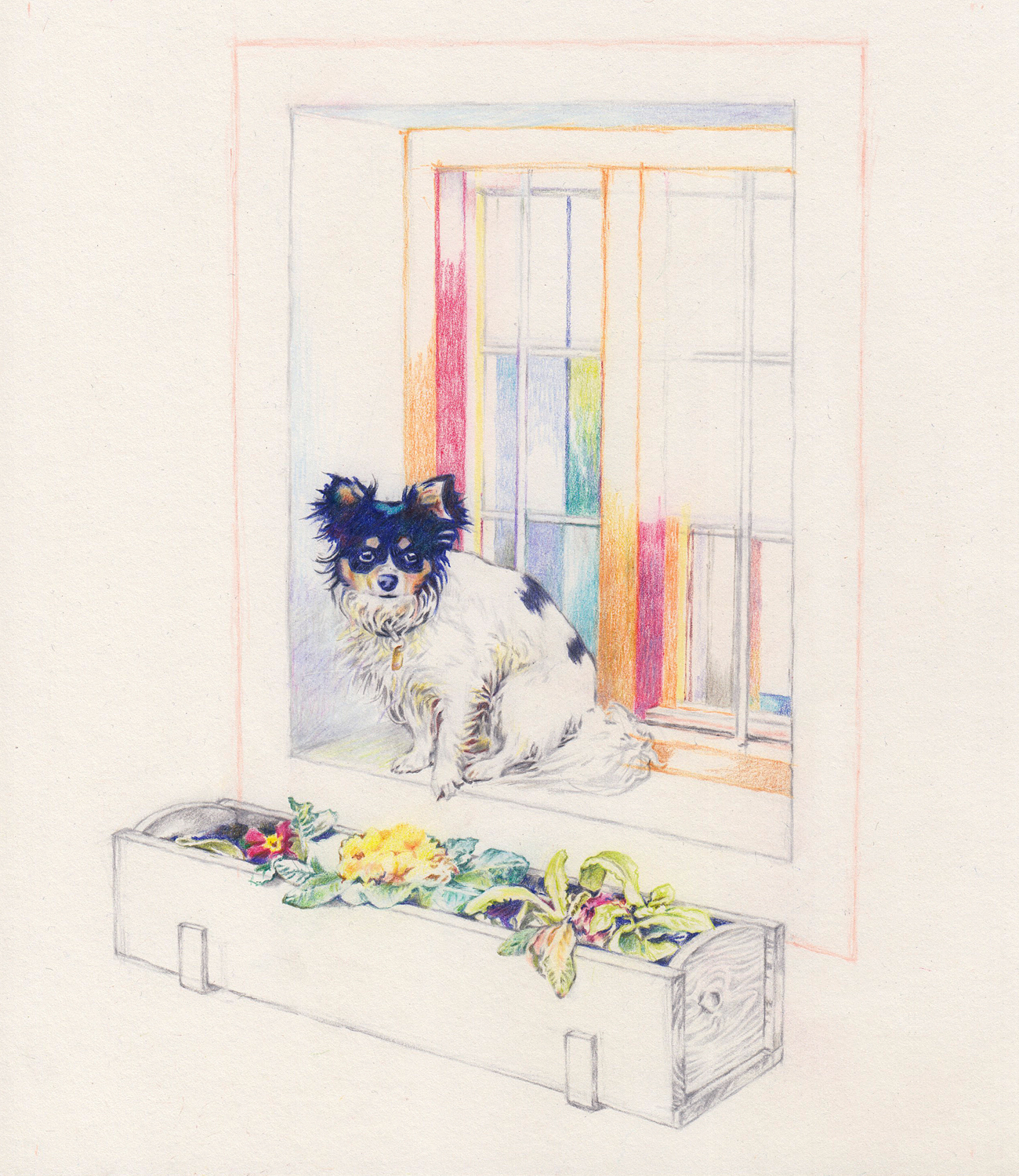 Louis<br />coloured pencil on paper<br /> 24,6 x 21,3 cm Louis, coloured pencil on paper, 24,6 x 21,3 cm